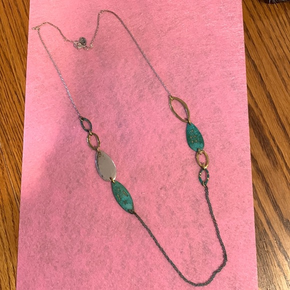 Silpada Fresco Patina, Silver and Brass Necklace - Picture 1 of 6